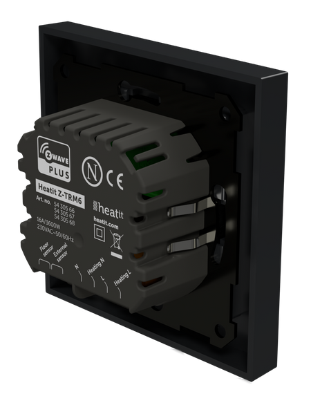 Heatit Z-TRM6 termostat 16A (czarny) Z-wave