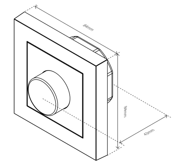 Heatit Zig Dim 250W ściemniacz obrotowy ZigBee