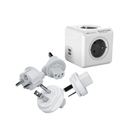 PowerCube ReWirable USB + 4 wtyczki (szary)