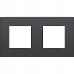 NIKO ramka ozdobna 2x, Intense antracyt