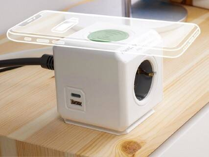 PowerCube Extended USB A+C WirelessCharger