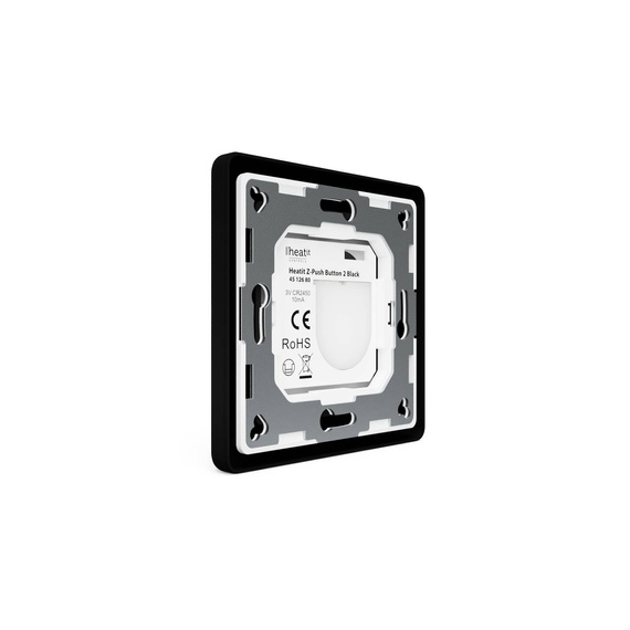Heatit Z-Push 2x przycisk na ścianę czarny Z-wave