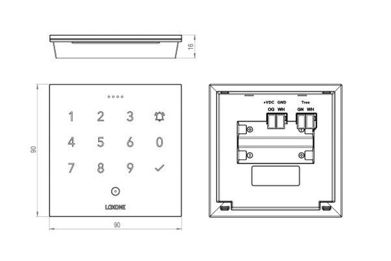 Loxone NFC Code Touch Tree (antracytowy)