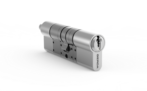 Zamek tedee GO (srebrno-biały) + Wkładka typu D + Mostek wifi