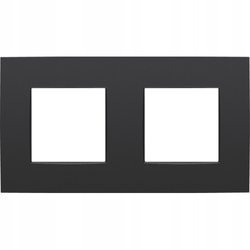 NIKO ramka ozdobna 2x, Intense czarny mat