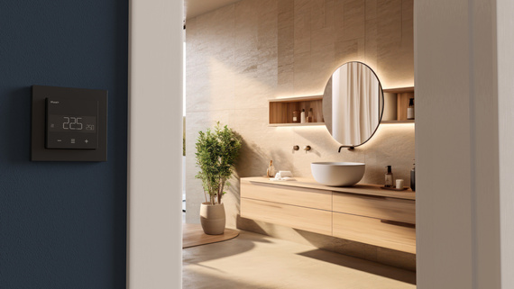 Heatit Z-TRM6 termostat 16A (czarny) Z-wave