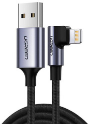 Ugreen kabel kątowy USB do Lightning 1m (czarny)