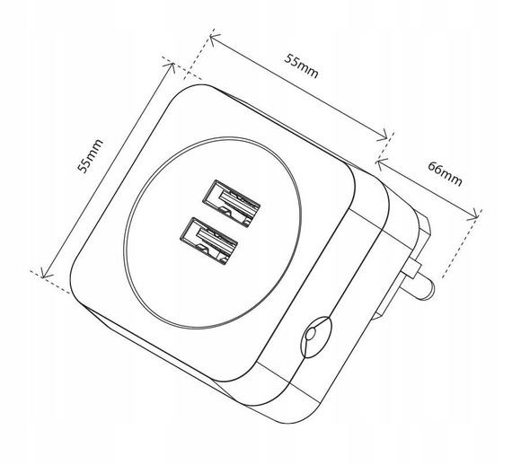 Heatit Z-Repeater extender z baterią i USB Z-wave