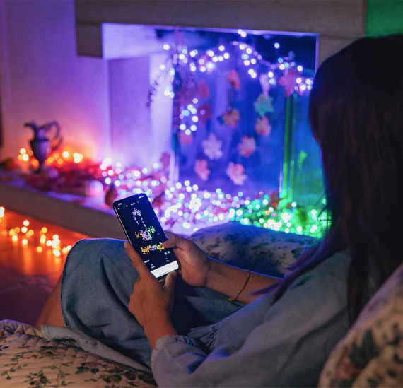 Gęsty łańcuch Twinkly Cluster 400 LED RGB