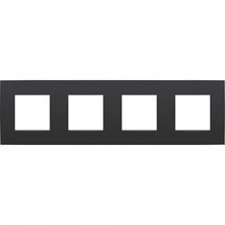 NIKO ramka ozdobna 4x, Intense czarny mat