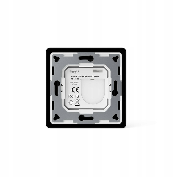 Heatit Z-Push 2x przycisk na ścianę czarny Z-wave