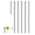 Maszt do choinki iluminacji Twinkly 6 M srebrny