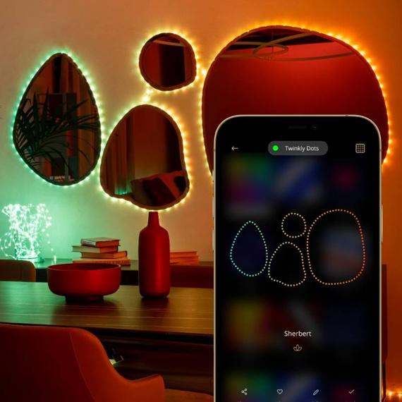 Taśma Twinkly DOTS 10 m 200 LED RGB przezroczysta