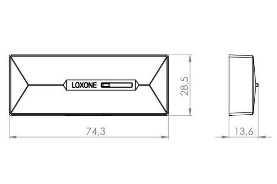 Loxone kontakt drzwiowy i okienny Air (antracytowy)