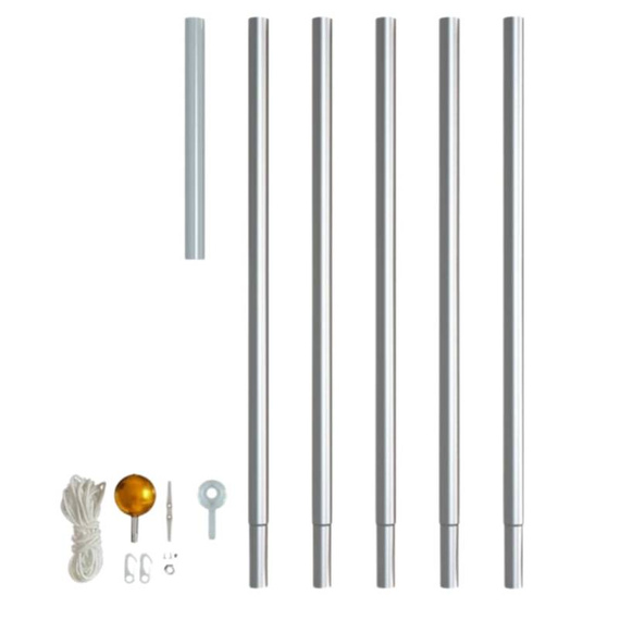 Maszt do choinki iluminacji Twinkly 6 M srebrny