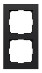 Podwójna ramka Heatit HC2 czarna matowa