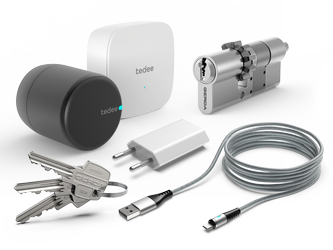 Zestaw zamka tedee PRO (grafit) z wkładką typu B