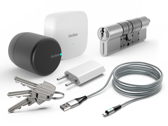 Zestaw zamka tedee PRO (grafit) z wkładką typu C