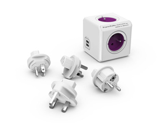 PowerCube ReWirable USB + 4 wtyczki (fioletowy)